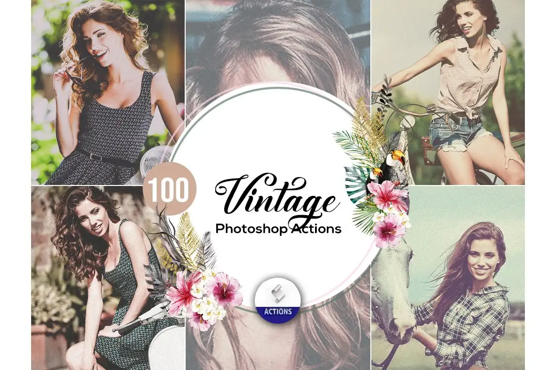Adobe Photoshop Film Actions and Presets Bundle - 12 Items 7 90 vintage lifestyle photoshop actio 27227