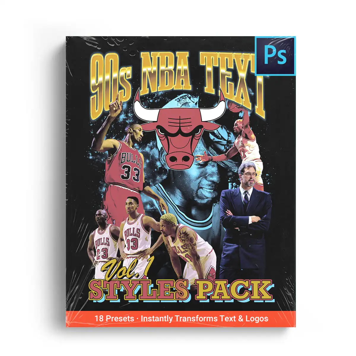 90s NBA Text Styles Pack (Vol. 1)