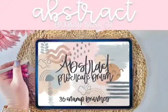 Abstract Procreate Stamp Brush Set