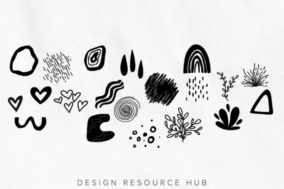 Abstract Sketch Doodles Procreate Stamps 3 abstract sketch doodles procreate stamps graphics 25948077 2 580x387 33345