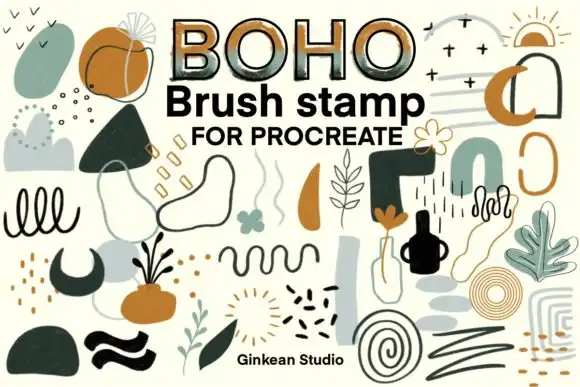 Abstract Shape Brush Stamp for Procreate