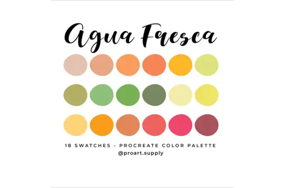 Agua Fresca Procreate Color Palette