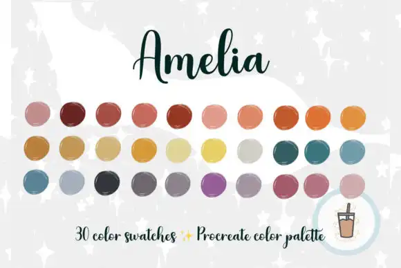 Amelia Warm Tones Procreate