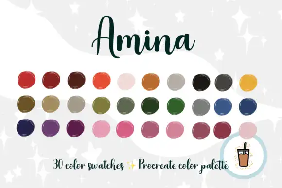 Amina Bold Tones Procreate Palette