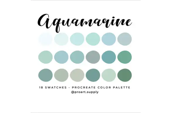 Aquamarine Procreate Color Palette