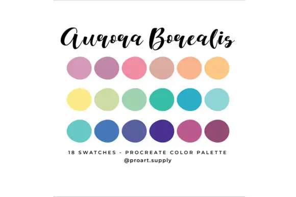 Aurora Borealis Procreate Color Palette