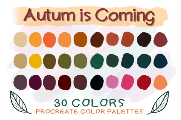 Autumn is Coming Procreate Color Palette