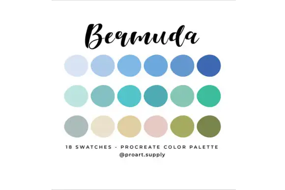 Bermuda Procreate Color Palette