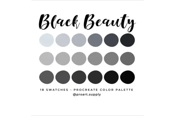 Black Beauty Procreate Color Palette