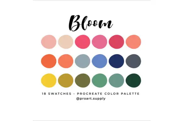Bloom Procreate Color Palette