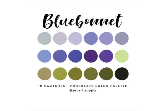 Bluebonnet Procreate Color Palette
