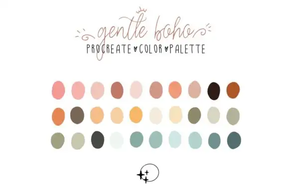 Boho procreate palette