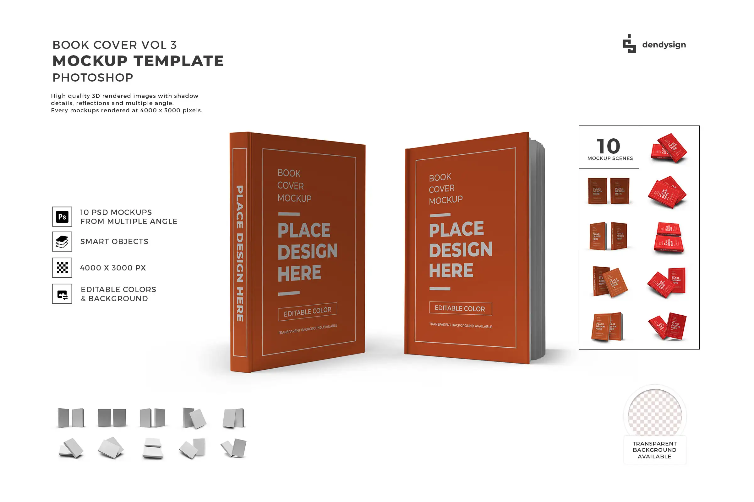 Book Cover Mockup Template Bundle Vol 3