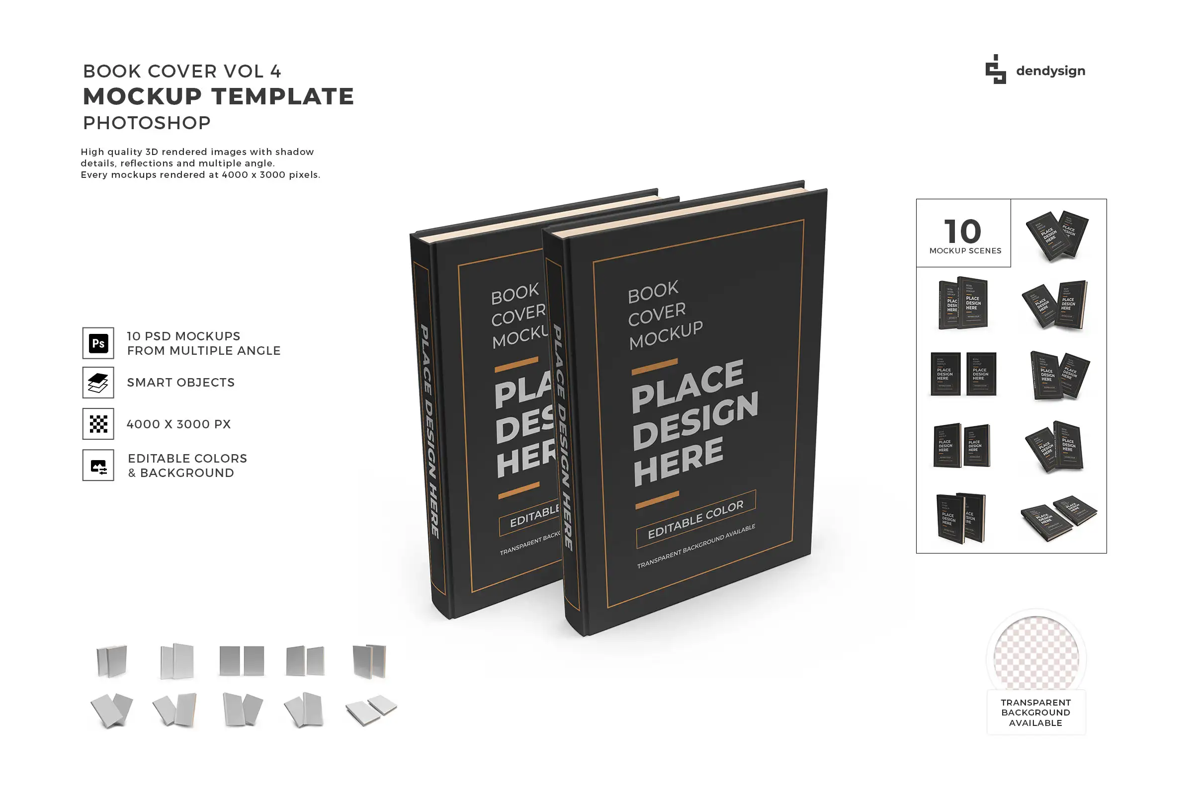 Book Cover Mockup Template Bundle Vol 4