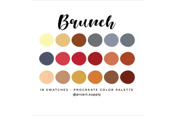 Brunch Procreate Color Palette