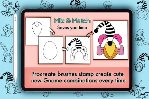 Build a Gnome Stamp Brush for Procreate 5 build a gnome stamp brush for procreate graphics 11286787 2 580x387 25170
