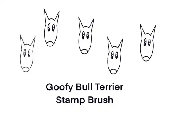 Bull Terrier Stamp Brush
