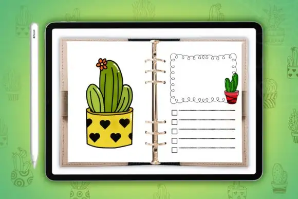 Cactus Doodle Stamp Brush for Procreate 5 cactus doodle stamp brush for procreate graphics 12341507 5 580x387 23960