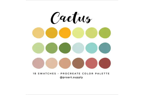 Cactus Procreate Color Palette