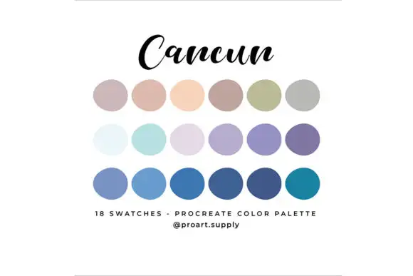 Cancun Procreate Color Palette