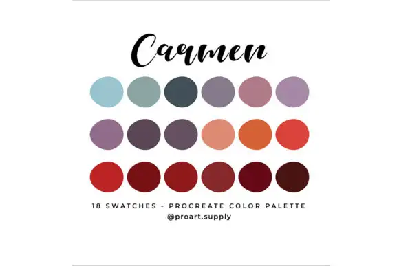 Carmen Procreate Color Palette
