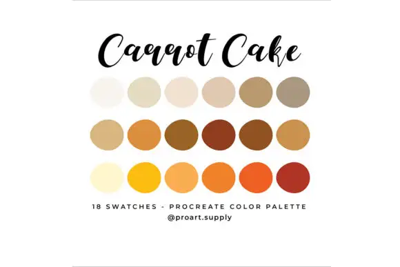 Carrot Cake Procreate Color Palette