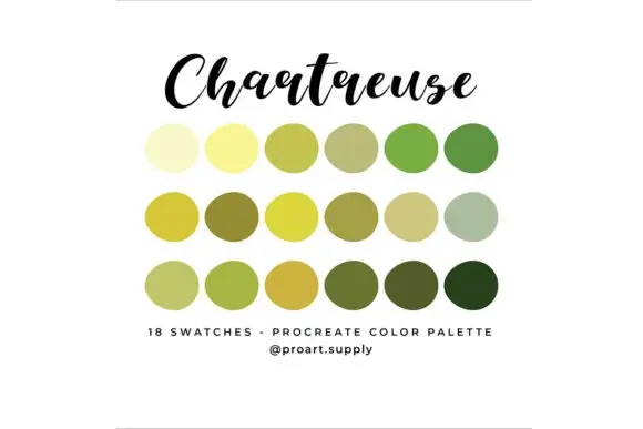 Chartreuse Procreate Color Palette