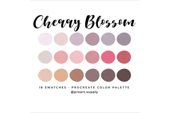 Cherry Blossom Procreate Color Palette