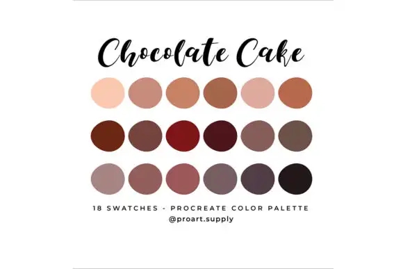 Chocolate Cake Procreate Color Palette