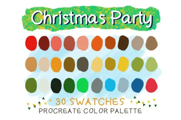 Christmas Party Procreate Color Palettes