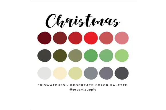 Christmas Procreate Color Palette