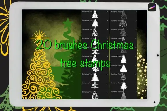 Christmas Trees Brushes for Procreate