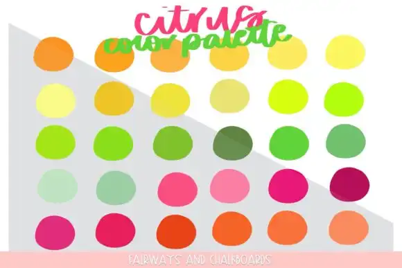 Citrus Procreate Color Palette