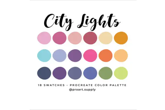 City Lights Procreate Color Palette