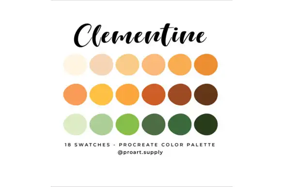 Clementine Procreate Color Palette
