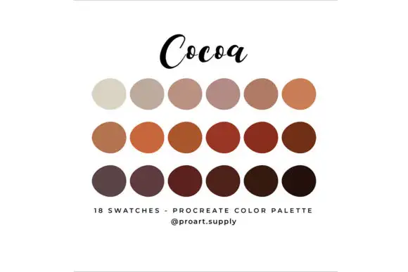 Cocoa Procreate Color Palette
