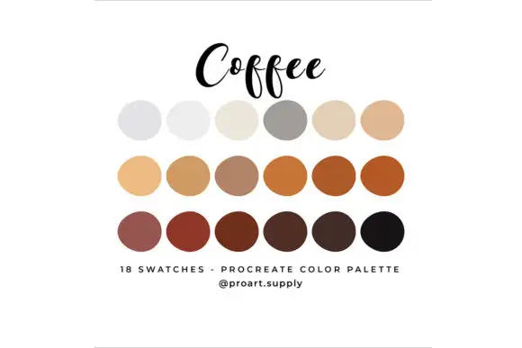 Coffee Procreate Color Palette