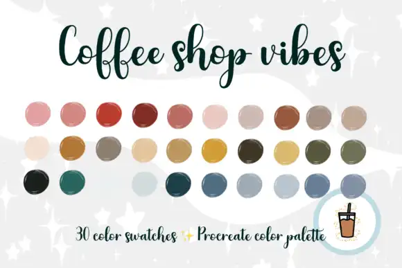 Coffee Shop Vibes Procreate Palette