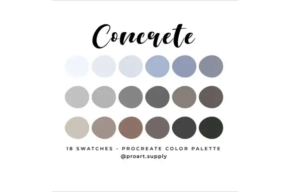 Concrete Procreate Color Palette