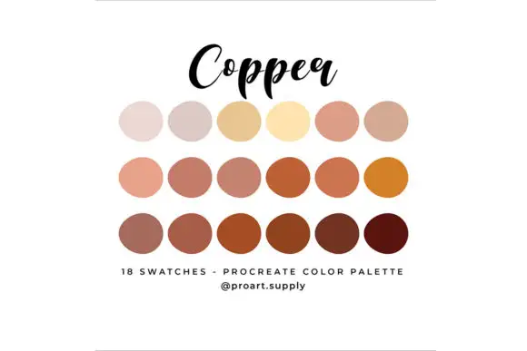 Copper Procreate Color Palette