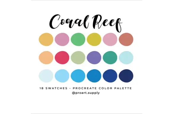 Coral Reef Procreate Color Palette