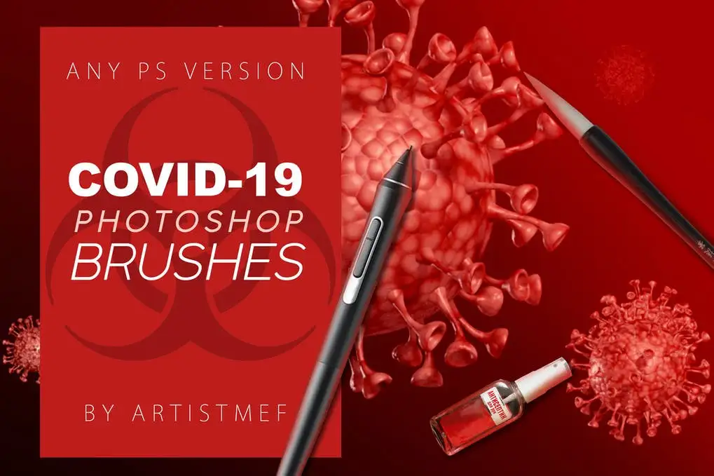 Coronavirus COVID-19 Photoshop Brushes
