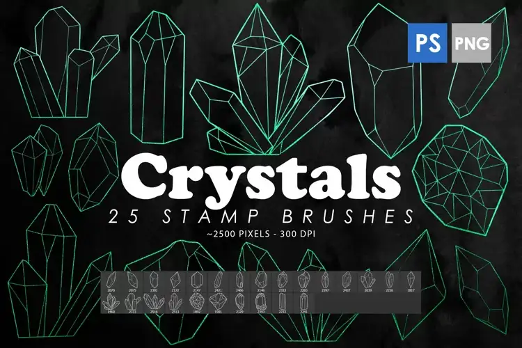 Crystals Photoshop Stamp Brushes