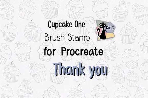 Cupcake One Procreate Brush Stamp 4 cupcake one procreate brush stamp graphics 13440895 5 580x387 10610