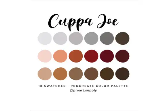 Cuppa Joe Procreate Color Palette
