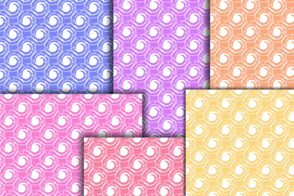 Curls Seamless Pattern. Whirls Paper 4 curls seamless pattern whirls paper graphics 3379088 2 580x386 19198