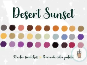 desert sunset procreate palette graphics 9287133 1 1 580x386 34267
