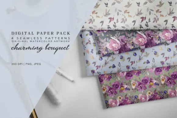 Digital Paper Pack Watercolor Seamless