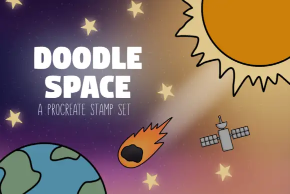 Doodle Space Stamps for Procreate