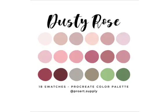 Dusty Rose Procreate Color Palette